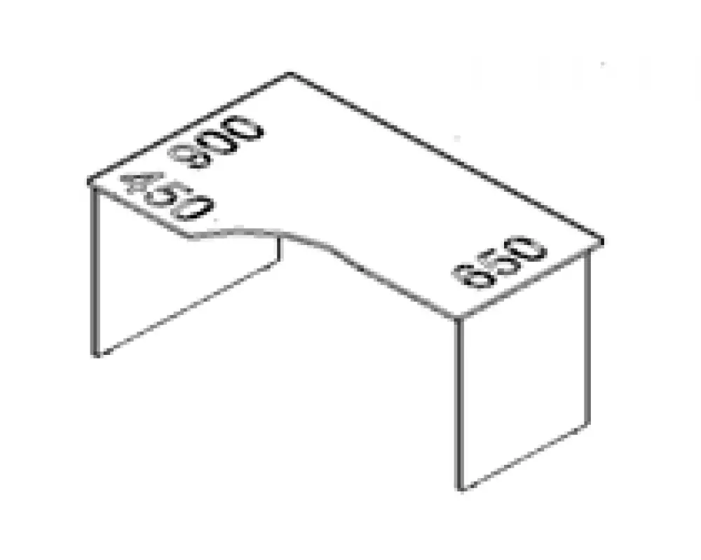Стол криволинейный В.СА-2 Л/Пр (140х90х75)