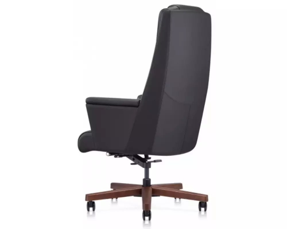 Кресло руководителя DUKE черный, кожа, max 150 кг, срок поставки 1 неделя