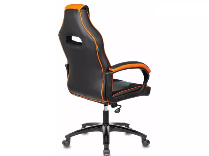 Кресло игровое Zombie черный/оранжевый текстиль/эко.кожа крестов. пластик. 1 шт на выставке, 1 шт на складе