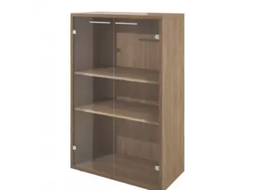 Шкаф низкий 800х400х1250   стекло прозрачное   ДБ53