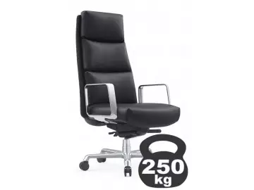 Кресло для руководителя Newman A2415 Кожа черная, мах 250 кг (R) Срок поставки 3-5 дней