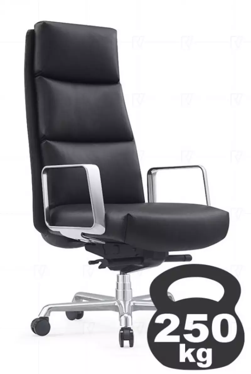 Кресло для руководителя Newman A2415 Кожа черная, мах 250 кг (R) Срок поставки 3-5 дней