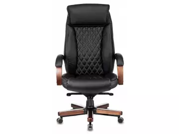 Кресло руководителя Бюрократ T-9924WALNUT кожа, мах 200 кг(Б) На выставке 1 шт.