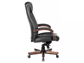 Кресло руководителя Бюрократ T-9924WALNUT кожа, мах 200 кг(Б) На выставке 1 шт.