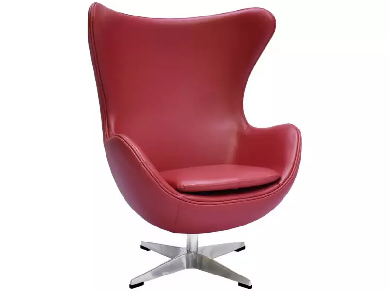 Кресло EGG STYLE CHAIR красный, натуральная кожа (В) Срок поставки: 3 дня