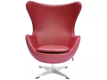 Кресло EGG STYLE CHAIR красный, натуральная кожа (В) Срок поставки: 3 дня
