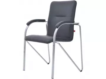 Стул для посетителей Самба Хром, мягк подлокотник (F) 7 шт на складе.