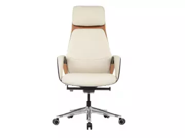 Кресло для руководителя Napoli YZPN-YR020 Кожа Оранж/Серый либо Чёрный(R) Срок поставки 3-5 дней