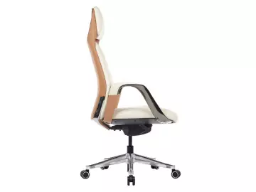 Кресло для руководителя Napoli YZPN-YR020 Кожа Оранж/Серый либо Чёрный(R) Срок поставки 3-5 дней